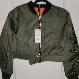 Zara Reversible Crop flight jacket